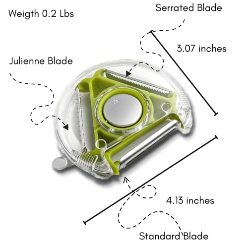 Studio Olive Apple Peeler "3 In 1 Inch Multi-Functional Blades With A Button To Easy Switch thumb #5