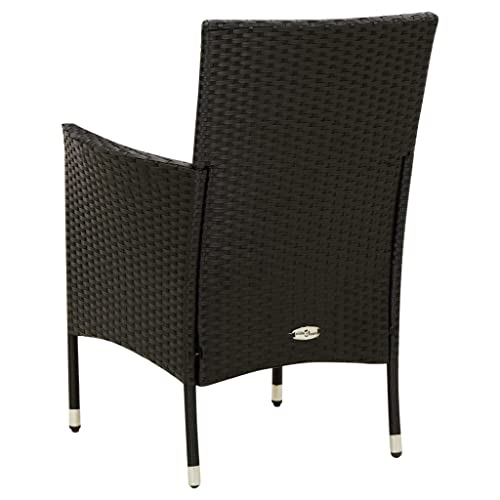 Chaises de jardin en polyrotin confortables pour repas sur le balcon - 7