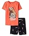 The Children's Place,Boys,100% Cotton Sleeve Top and Shorts 2 Piece Pajama Set,Capybara,10
