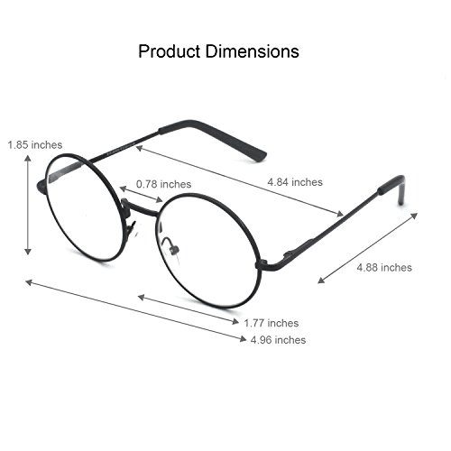 Eye Zoom 3 Pack Metal Frame Round Reading Glasses With Spring Hinge (Black, Silver And Gunmetal, 2.50 Strength) #TOP7