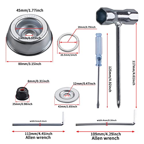 image for PLUMIA Gardening Machine Lawnmower Blade Adapter Attachment, Blade Tri