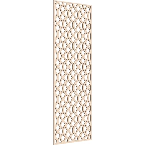 Image of Resort Decorative Pierced Fretwork Wood Wall Panels, 25 3 /8 inchW x 64 3 /8 inchH x 1 /4 inchT, Red Oak