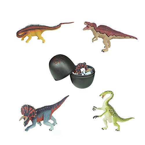 ARTKAL Assorted 4pcs/Set of Ukenn Generation 3D Dinosaur Puzzles Block Therizinosaurs Triceratops Diplodocus Acrocanthosaurus DIY Dino Egg Kids Educational Toy 7266