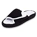 Isotoner Women’s Microterry Spa Slide Slippers, Black, 9.5/10