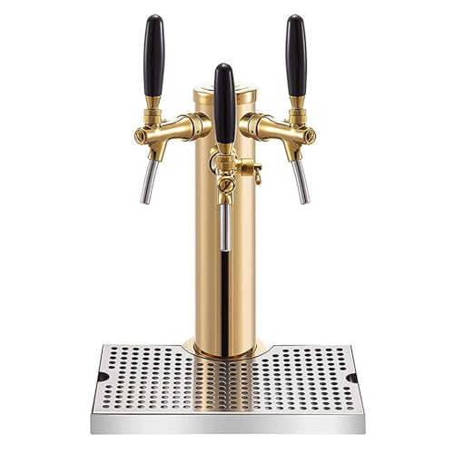 Dispensador de cerveza de acero inoxidable con bandeja de goteo, ideal para servir cerveza de barril y vino en fiestas, bares, pubs y restaurantes