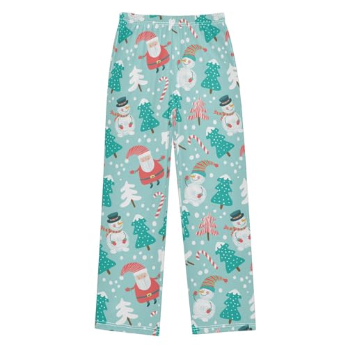 Boys' Pants Snowman Santa Christmas Trees Long Bottoms Jogger Pants Elastic Waist Trousers with Pockets S-XL