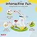 Dolu Wheeled Rocking Horse 2 in 1 Toddler Ride On Toy with Removable Sled and Push Along Option for Kids Ages 2 and Up, Indoor and Outdoor Play, White