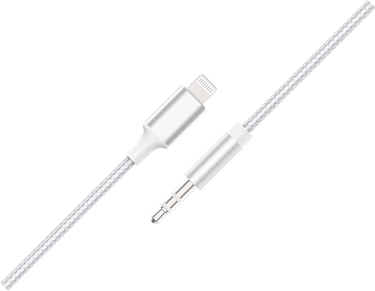Câble audio Jack 3.5mm vers Lightning haut de gamme Force Power Lite blanc 1,2m - 2