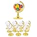 12 Pieces Fillable Mini Round Gold Plated Earth and World shaped Globe Party Favors (Assembly Required)