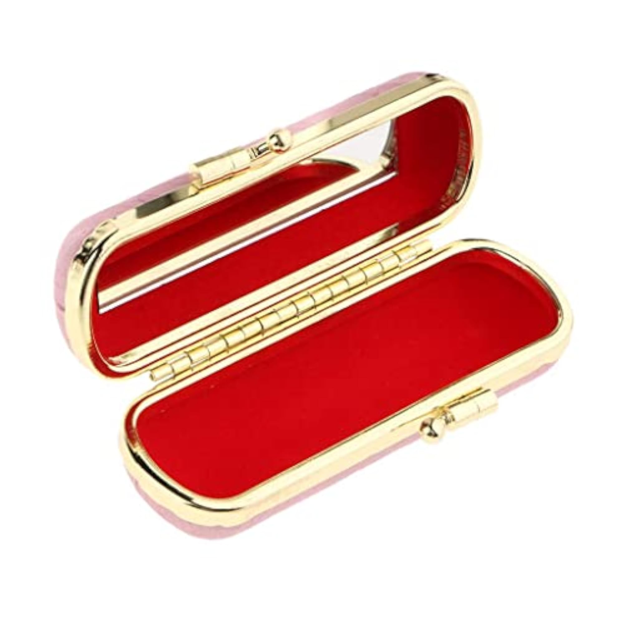 PU Leather Lipstick Holder Case, Portable Light Pink