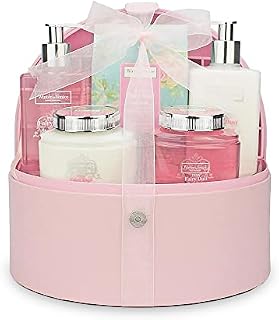 Winter in Venice Pink Fairy Dust Jewellery Case Bath Gift Set, Pamper Gifts for Women, 6-Piece Bath Gift Set with Body Lotion, Shower Gel, Bath Soak, Bath Salts, Hand Cream & Rose Puff, Bath Gift Sets for Women, Vegan-Friendly Gifts for Her