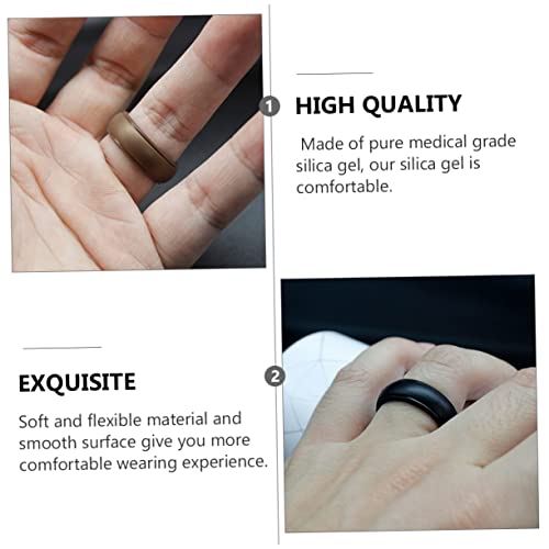 Anillos deportivos de silicona multicolor 8 piezas miniatura 3
