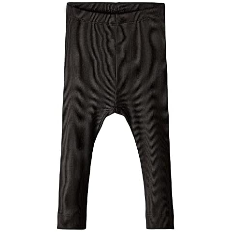 NAME IT Unisex Black Ribbed Leggings Cover