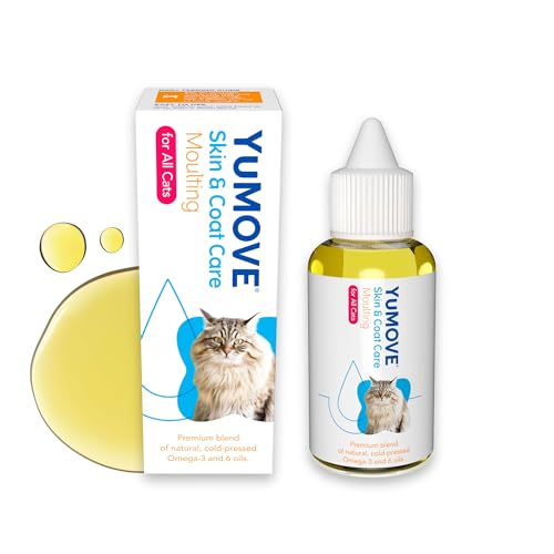 YuMOVE - YuMOVE Skin & Coat Care Moulting Supplement for all Cats, Coat and Skin Supplement for Cats with Dry, Dull Coats and Excess Moulting, 50ml