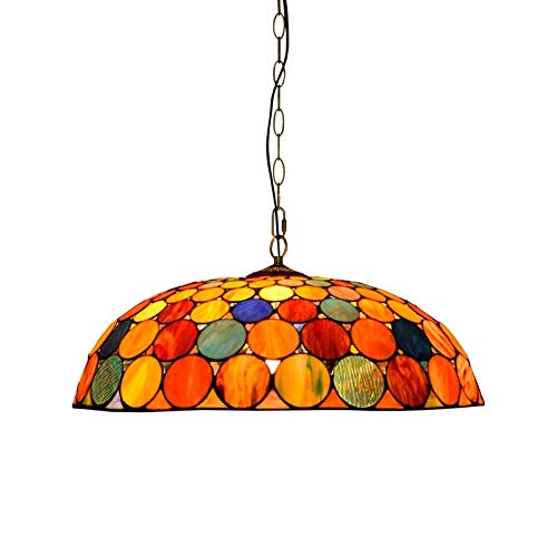 Chandelier Tiffany en vitrail pour illuminer chaleureusement votre couloir et balcon