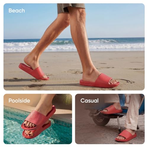 Image of Frido Arch Comfort Slides for Women & Men, Built-In Arch Support, Cushioned EVA Footbed, Non-Slip Sole, Indoor & Outdoor Slippers for Home, Beach, Pool, Travel & Daily Wear