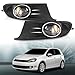LQI Fog Light and Bezel Kit Pair Compatible with VW Golf MK6 Base & TDI 2010-2014 (Not Fit for GDI & GTI), Fit VW Jetta Sportwagen TDI 4-Door only 2010-2014 (Not Fit Jetta Sedan) Black