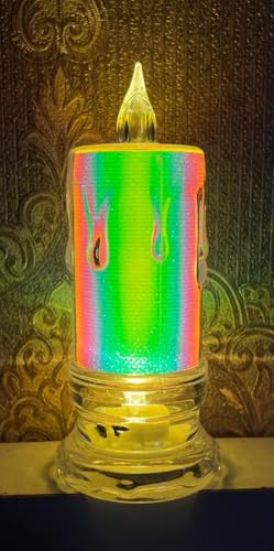 Image of Zen LED Tea Light Candles | Flameless & Smokeless Diya | Decorative Acrylic Candle | Home Decor, Navratri Decor Items, Diwali Decoration Item, Room, Table, Pooja Room Decor (Yellow) | Popo Toys