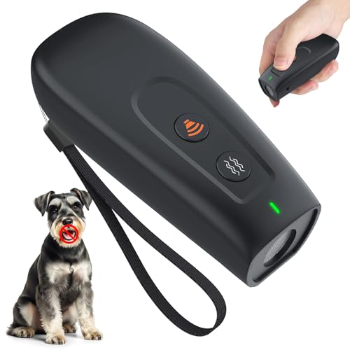MASBRILL Dispositivo antiladridos ultrasónico para perros (negro)