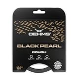 OEHMS Black Pearl Rough | Grooved Co-Polyester Tennis String | Spin & Power | Ø 1.23 mm (17g) | 12.2 m Set (40 ft)