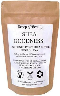 Unrefined Ivory Shea Butter by Scoop of Beauty - Best Rated Ingredient for DIY Skin Care Recipes - For Dry or Acne-Prone Skin, Eczema, , Stretch Marks, Delicate Baby Skin - 1 LB (16 oz)