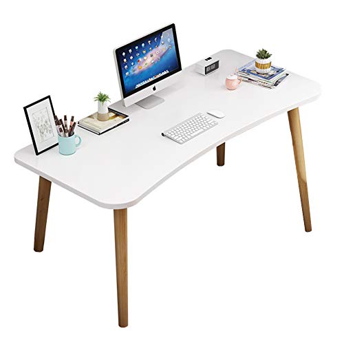 Table ordinateur d'assemblage facile en bois blanc 80 cm AKT