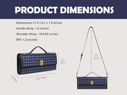 Image of Woven Clutch Purses for Women, Leather Evening Clutch, Handmade Woven Shoulder Bag Crossbody Bag