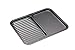 KitchenCraft MasterClass Bandeja para Horno con 2 Compartimentos de Acero al Carbono, 39 x 31 cm – Gris