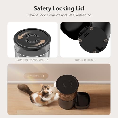 IMIPAW Automatic Cat Feeder, 5G WiFi Cat Food Dispenser with APP Remote Control, Pet Dry Food Smart Feeder, Programmable Timed Feeding, Dual Power Supply, 1-10 Meals Per Day, Desiccant Bag, Small pets - Image 7