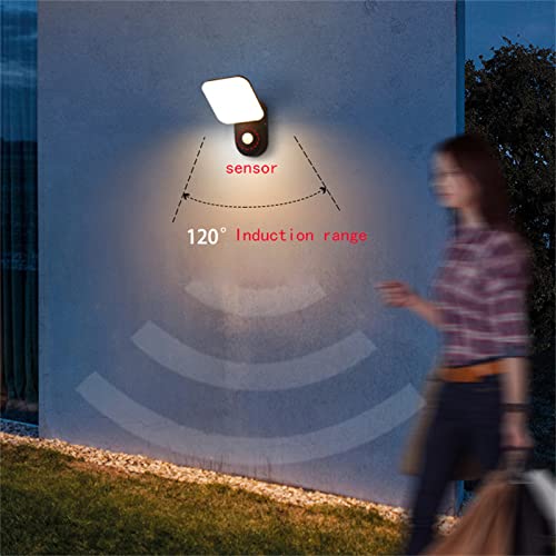 Applique murale LED extérieure moderne en aluminium anthracite de 20W
