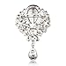 Axmerdal Wedding Bridal Big Crystal Rhinestone Bouquet Brooch Pin for Women (black)