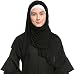 Ababalaya Fashion Womens Lightweight 100%Cotton Jersey Hijab Scarf, Black, One Size