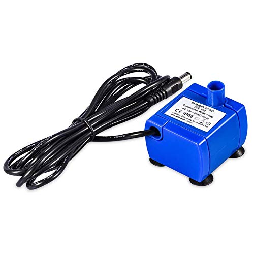 Low-pressure Fountain Pump, YOUTHINK Silent Submersible Pet Fountain Pump Low Power Consumption with 5.9 Feet of Power Cord, Suitable for 1.6l and 2.1l Flower Fountains