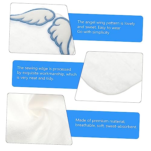 Toalla de sudor Abaodam en algodón azul multicapa altamente absorbente, pack de 6 3