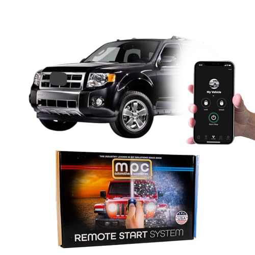 MPC Smartphone or OEM Remote Activated Remote Start Kit Compatible with 2008-2012 Ford Escape - Includes T-Harness - Firmware Preloaded