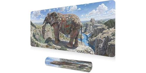 Tapis de souris XXL 1400x600mm éléphant de montagne tapis de souris gamer
