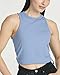 Real Essentials 5 Pack: Women’s Ribbed Sleeveless Racerback Crop Tank Tops – Basic Workout & Casual Shirts