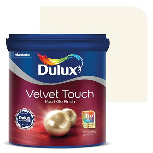 Image of Dulux Velvet Touch Pearl GLO Interior Emulsion Paint (20L, Polar Heights) - Luxurious soft-sheen wall paint, highly durable, washable, rich, intense colors, with 6-year warranty