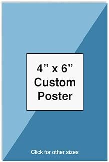 Hitech Albums - Upload Your Image/Photo - Custom Personalized Photo to Poster Printing, Wall Art Prints - Made in the USA! (4x6)