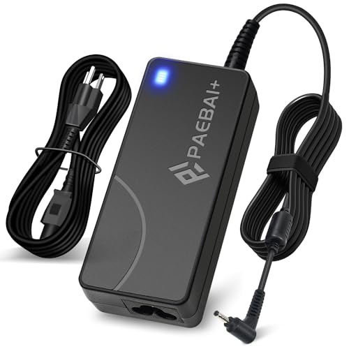 PAEBAI+ 65W Laptop Charger for Acer Chromebook 11 13 14 15 R11 CB3 CB5 C740 C720 C720p C738T C731 Aspire One AO1-131-C7DW C9PM A13-045N2A N15Q9 N15Q8 N16P1 AC Adapter Power Supply Cord by PAEBAI+ - Used condition - CA$9.07