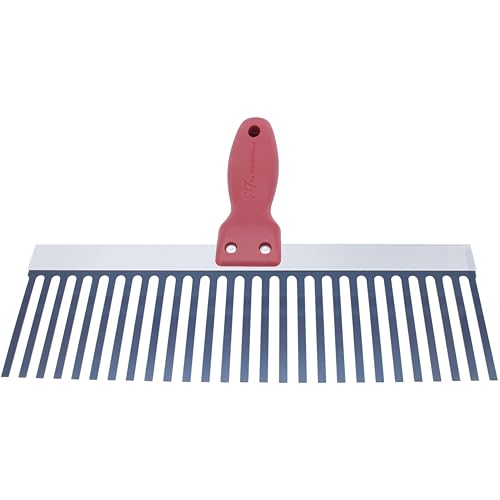 MARSHALLTOWN Scarifiers, 12 Inch Width, Lightweight Steel, Soft Grip Handle, 1/4' Wide Tines, 723