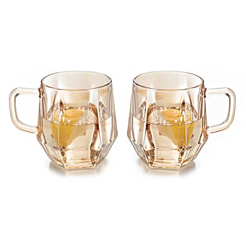 Set de 2 vasos con mango hexagonal 9.4 oz