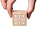 Aulufft 12 Pcs Wooden Stamps Floral Pattern Rubber Stamp Circles and Squares Decorative Rubber Wooden Stamps for DIY Craft Card and Scrapbooking
