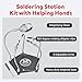 Soldering Station Kit with Helping Hands – 4 Adjustable Arms, Magnifying Glass & Third Hand Tool for Precision Soldering, Electronics Repair, Jewelry Crafting & DIY Projects