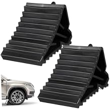 2pcs Tire Triangle Pad Car Stopper Wheel Stops for Garage Plastic Stop Control