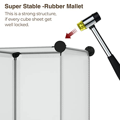 Greenstell Closet Organizer, 12-Cube Storage Organizer With Rubber Mallet, Portable Closet Storage Shelves, Clothing Storage For Kids, Closet, Bedroom, Bathroom, Office (11.8X11.8X11.8 Inch), White #TOP5