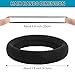120PCS DWKFEOQ Black Hair Ties for Women Girls, Elastic Ponytail Holders, Cotton Seamless Hair Bands, No Damage for Thick Hair, 1.8 Inch in Diameter (Black)
