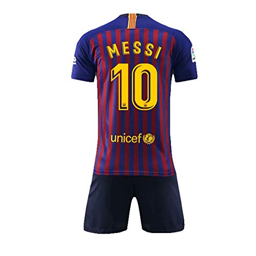 QIKHUK Conjunto de fútbol Barcelona Camiseta No. 10 Messi Ropa ...