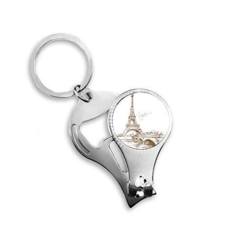 Porte-clés France Landmark souvenir de Paris : cadeau multifonction en métal