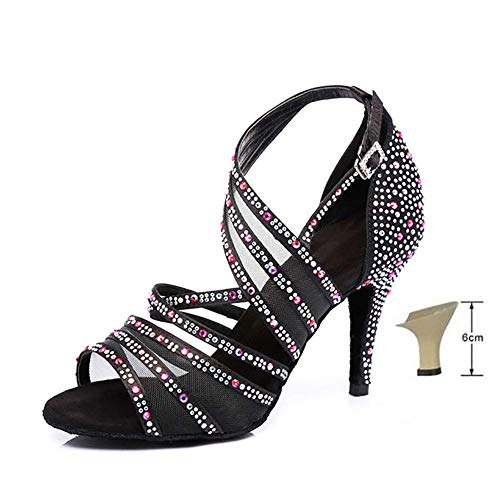 Mujeres Ni�as Zapatos de Baile Latino Profesional Sal�n de Baile Moderno Rosa Chacha Jazz Sandalias con Punta Abierta Tac�n 6CM / 7.5CM / 8.5CM / 10CM EU34-43